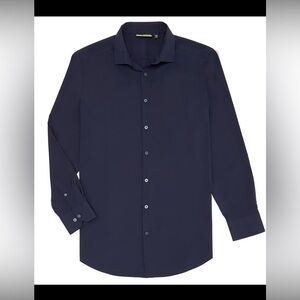 Murano Big & Tall Slim Fit Perform. Stretch Spread Collar Solid Woven Shirt 3XB